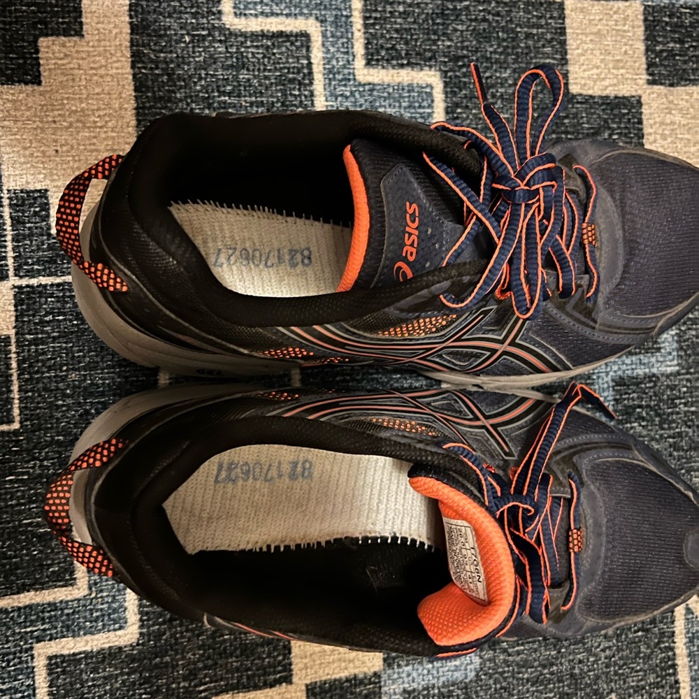 ASICS women's Black and Orange Running Shoes